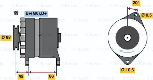 BOSCH 0 986 036 841 - Ģenerators ps1.lv