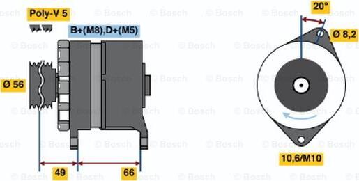 BOSCH 0 986 036 831 - Ģenerators ps1.lv