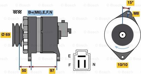 BOSCH 0 986 036 311 - Ģenerators ps1.lv