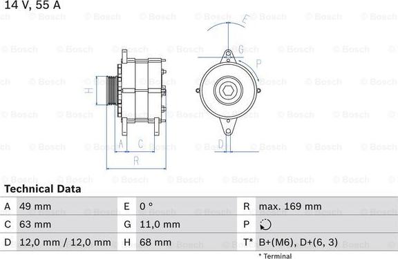 BOSCH 0 986 030 970 - Ģenerators ps1.lv