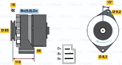 BOSCH 0 986 030 610 - Ģenerators ps1.lv