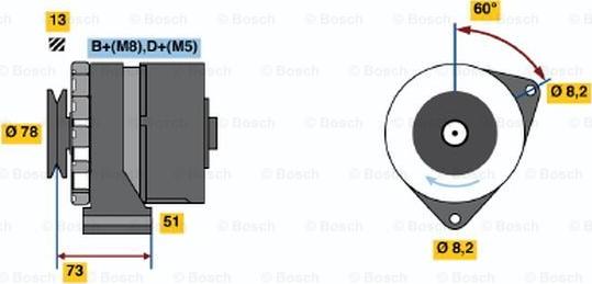 BOSCH 0 986 030 670 - Ģenerators ps1.lv