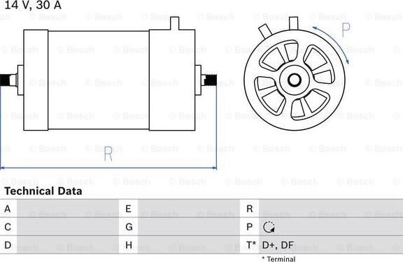 BOSCH 0 986 030 050 - Ģenerators ps1.lv