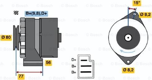 BOSCH 0 986 030 750 - Ģenerators ps1.lv