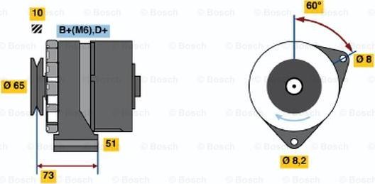 BOSCH 0 986 030 700 - Ģenerators ps1.lv