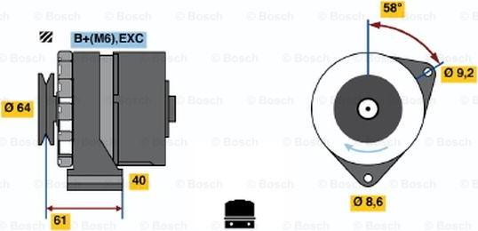 BOSCH 0 986 031 931 - Ģenerators ps1.lv