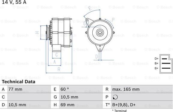 BOSCH 0 986 031 400 - Ģenerators ps1.lv