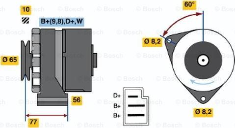 BOSCH 0 986 031 510 - Ģenerators ps1.lv