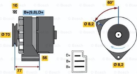 BOSCH 0 986 031 390 - Ģenerators ps1.lv