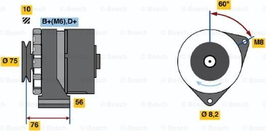 BOSCH 0 986 031 360 - Ģenerators ps1.lv