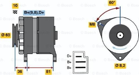 BOSCH 0 986 031 380 - Ģenerators ps1.lv