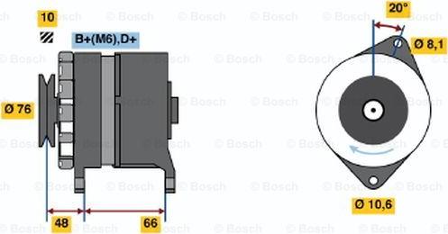 BOSCH 0 986 031 740 - Ģenerators ps1.lv