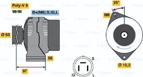 BOSCH 0 986 038 421 - Ģenerators ps1.lv