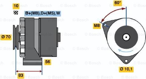 BOSCH 0 986 038 100 - Ģenerators ps1.lv