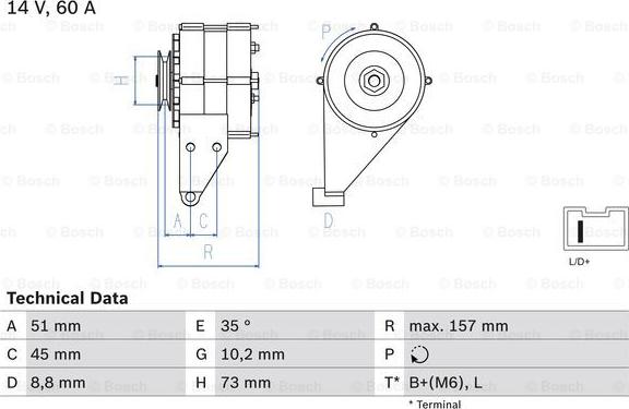 BOSCH 0 986 038 841 - Ģenerators ps1.lv