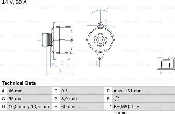 BOSCH 0 986 038 851 - Ģenerators ps1.lv