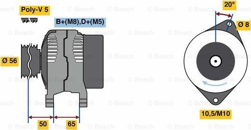 BOSCH 0 986 038 801 - Ģenerators ps1.lv