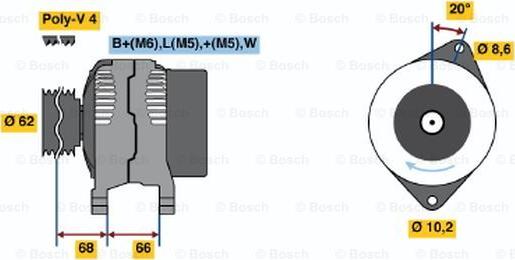 BOSCH 0 986 038 881 - Ģenerators ps1.lv