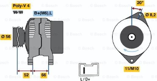 BOSCH 0 986 038 831 - Ģenerators ps1.lv