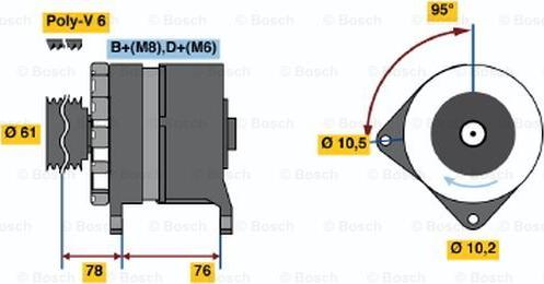 BOSCH 0 986 038 330 - Ģenerators ps1.lv