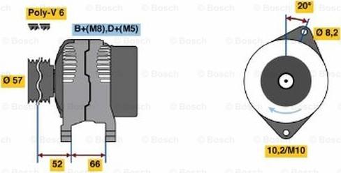 BOSCH 0 986 038 750 - Ģenerators ps1.lv