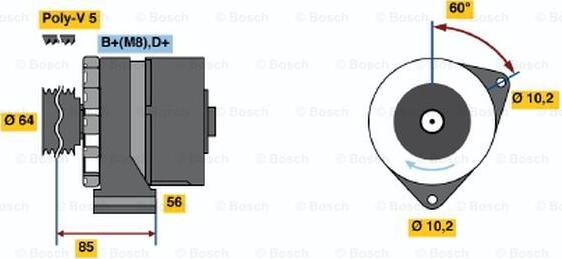 BOSCH 0 986 033 900 - Ģenerators ps1.lv