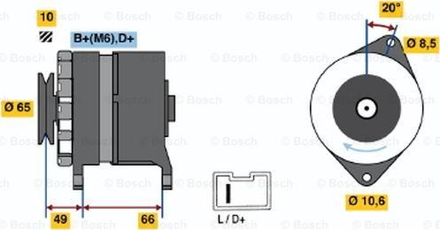 BOSCH 0 986 033 980 - Ģenerators ps1.lv