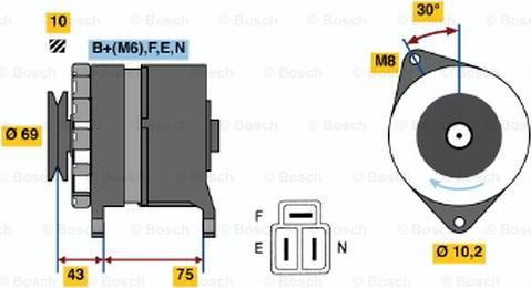 BOSCH 0 986 033 421 - Ģenerators ps1.lv