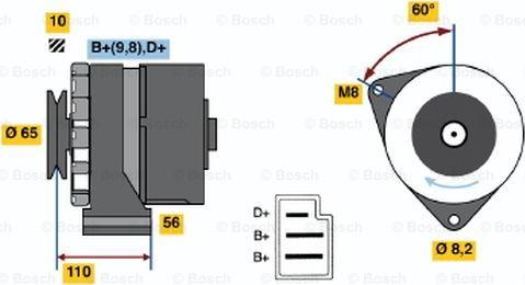 BOSCH 0 986 033 180 - Ģenerators ps1.lv