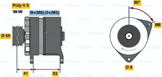 BOSCH 0 986 033 130 - Ģenerators ps1.lv