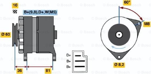 BOSCH 0 986 033 860 - Ģenerators ps1.lv