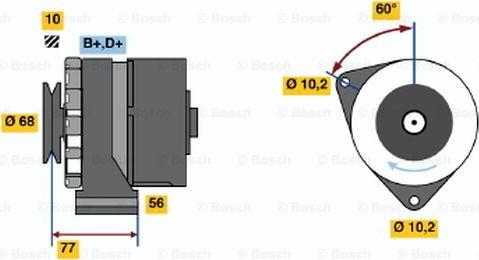 BOSCH 0 986 033 710 - Ģenerators ps1.lv