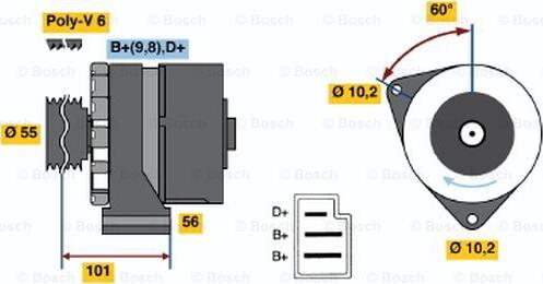 BOSCH 0 986 033 730 - Ģenerators ps1.lv