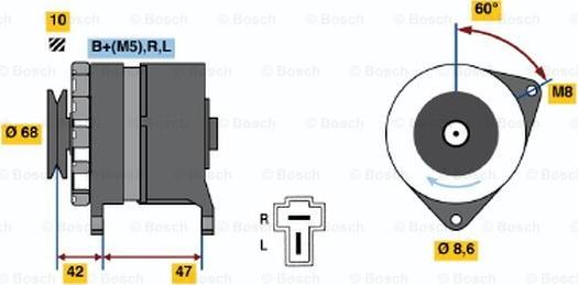 BOSCH 0 986 032 601 - Ģenerators ps1.lv