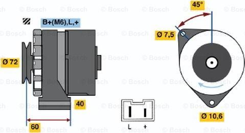 BOSCH 0 986 032 061 - Ģenerators ps1.lv