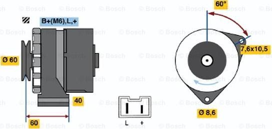 BOSCH 0 986 032 080 - Ģenerators ps1.lv