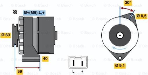 BOSCH 0 986 032 261 - Ģenerators ps1.lv