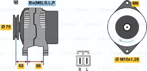 BOSCH 0 986 037 491 - Ģenerators ps1.lv