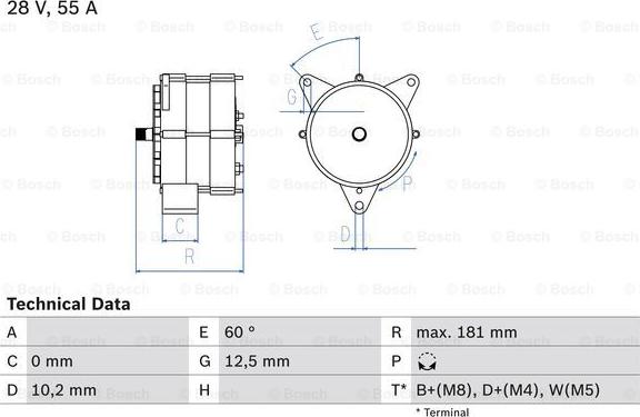 BOSCH 0 986 037 410 - Ģenerators ps1.lv