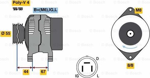 BOSCH 0 986 037 561 - Ģenerators ps1.lv