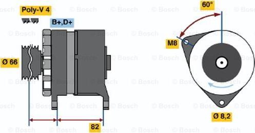 BOSCH 0 986 037 040 - Ģenerators ps1.lv