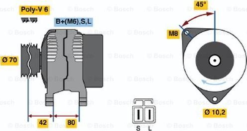 BOSCH 0 986 037 071 - Ģenerators ps1.lv