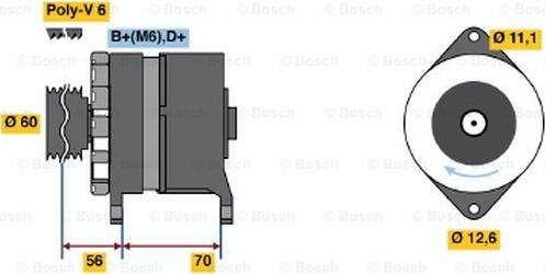 BOSCH 0 986 037 140 - Ģenerators ps1.lv