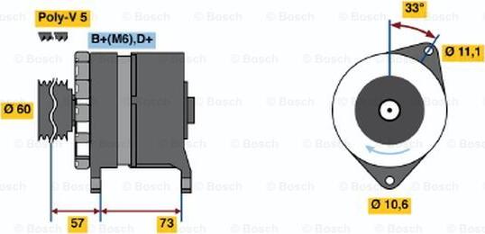 BOSCH 0 986 037 130 - Ģenerators ps1.lv