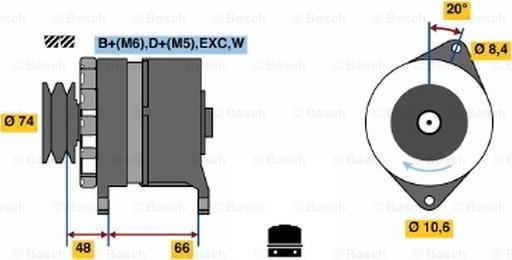 BOSCH 0 986 037 241 - Ģenerators ps1.lv