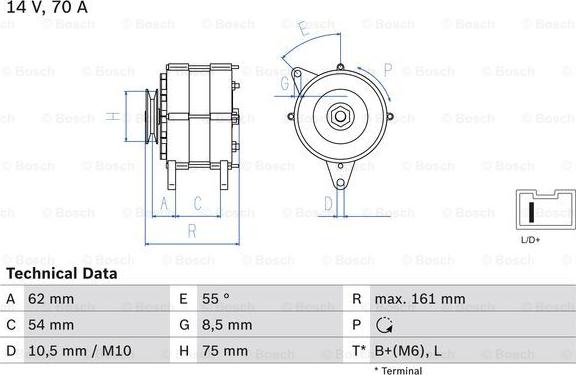 BOSCH 0 986 037 791 - Ģenerators ps1.lv