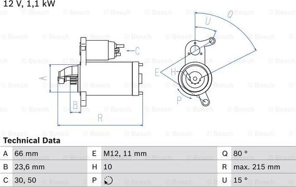 BOSCH 0 986 024 010 - Starteris ps1.lv