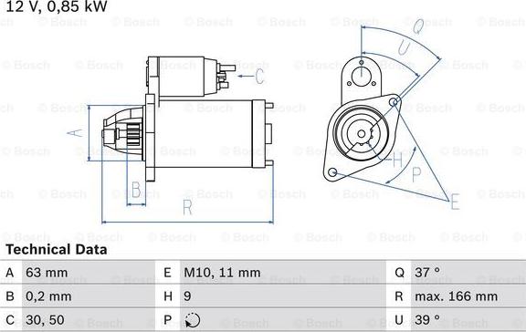 BOSCH 0 986 024 190 - Starteris ps1.lv