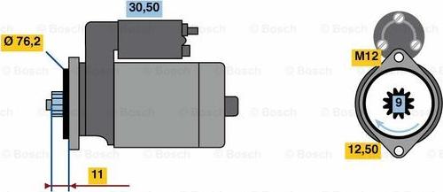 BOSCH 0 986 024 110 - Starteris ps1.lv