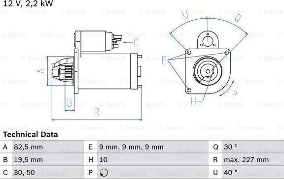 BOSCH 0 986 024 750 - Starteris ps1.lv